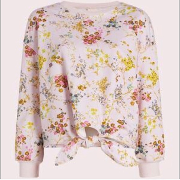 Cinq à Sept Parker Sakura Floral Tie-Front Pullover Sweater Top XS - Picture 2 of 9